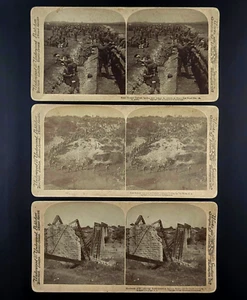 3 antiche foto stereo sottobosco seconda guerra boera Sudafrica - Foto 1 di 10