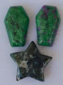 Rubin Zoasit Särge & Moos Achat Stern Naturkristalle Heilung Reiki - Bild 1 von 12