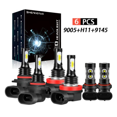 For Ram 1500 2013 2014 2015 6X LED Bulbs Combo Headlights & Fog Lights - Image 1 of 4