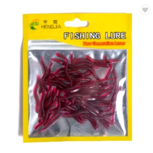 50 Stk. künstliche Trout Gummi Würmer Kunstwurm Kunstköder Forelle Barsch 40 mm - Bild 1 von 8