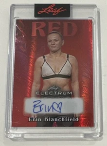 Miesha Tate Erin Blanchfield 2024 Leaf Electrum 4/5 Red White & Blue Auto UFC - Picture 1 of 2