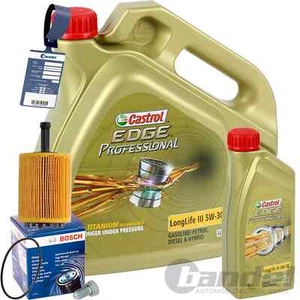 BOSCH ÖLFILTER+CASTROL 5W30 ÖL TDI für VW TOURAN PASSAT GOLF 5 6 CADDY 3 AUDI A3