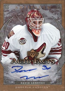 2007-08 (COYOTES) UD Artifacts Auto-Facts #AFDL David Leneveu