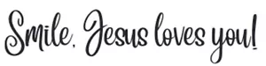 SMILE, JESUS LOVES YOU! Vinyl Car Window Decal God Graphic Sticker - Foto 1 di 3