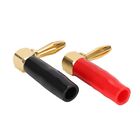 4mm Gold Plated Pure Copper L Shaped Banana Head Audio Plug Speaker Cable Co GDB