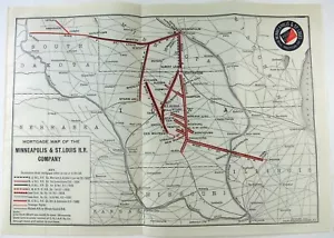 Ferrovia Minneapolis & St Louis - Mappa ipotecaria originale 1924. - Foto 1 di 3
