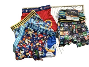 7 Pair Marvel + Sonic the Hedgehog Boys 4-PACK Boxer Briefs Underwear Size 6 - Picture 1 of 5