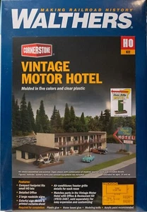 Walthers HO #933-3488 Vintage Motor Hotel -- Kit - 10-3/16 x 4 x 2-5/8" 25,8 x 1 - Imagen 1 de 2