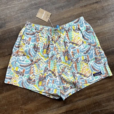 Pantalones Cortos Patagonia XL Mujer Funhoggers 4" Thriving Planet Lago Azul $69 Foto 1 de 4