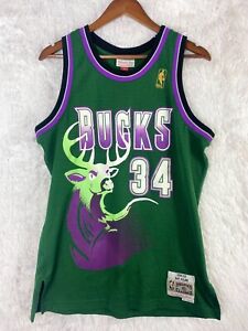 Mitchell & Ness NBA Milwaukee Bucks Ray Allen 34 Jersey Men Sz M 1996 97