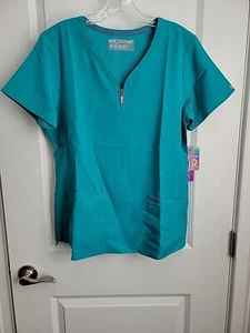 Blusa Médica Med Couture Air 8568 Verde azulado para Mujer Grande Nueva con Etiquetas - Imagen 1 de 7