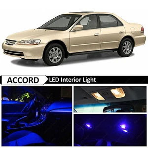 Paquete de luces LED interiores azules para Honda Accord 1998-2002 sedán - Imagen 1 de 7