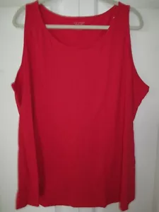 SWING TANK TOP, WOMEN CLOTHING, NIP, RED, LANE BRYANT, Cotton 60% - Poly 40% - Picture 1 of 2