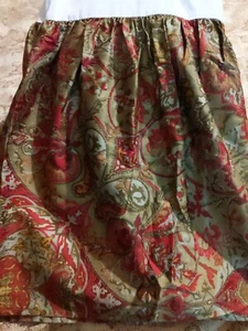 RALPH LAUREN Randolph Red Paisley Queen Bed Skirt New - Picture 1 of 6