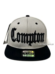 Compton City Embroidered White Hat Baseball Cap Youth Adult Adjustable Snapback - Picture 1 of 6