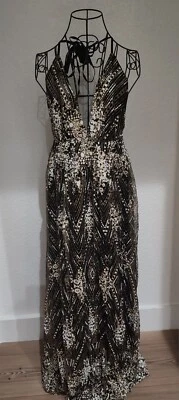 Maxi Vestido Hello Molly Whimsigoth Talla M 8 Adornado Negro Baile de graduación Hada HOCO Foto 1 de 4