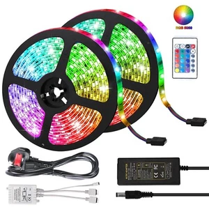 5050 LED Strip Lights RGB Colour Changing Tape Cabinet Kitchen Lighting 5m-30m - Picture 1 of 5