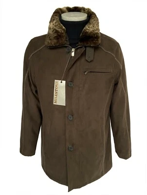 Giaccone uomo MILESTONE, marrone in alcantara, sconto 70%. Foto 1 de 4