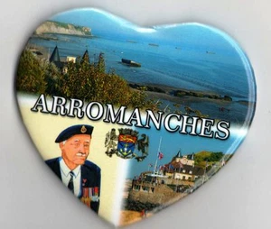  WW2 - Magnet  Coeur "Arromanches" - Picture 1 of 1