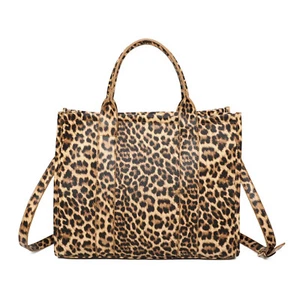 Leapoard Print Ladies Large Tote Bag Women Shoulder Travel Handbag 1595 - Picture 1 of 13