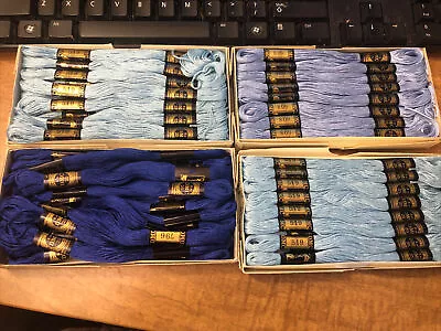 DOLLFUS-MIEG & CIE  FLOSS 4 BOXES & OTHER LOT COLORS FRM DIFF/MAKERS 174 - Image 1 of 4