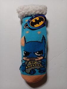 Batman- Sherpa Lined Non-Slip Slipper Socks One Size 