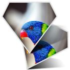 2 x Diamond Stickers 7.5 cm - Pretty Colourful Parrot Coaster  #3551