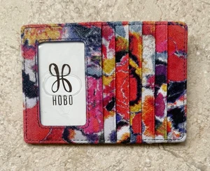 Neu mit Etikett Hobo International Euro Slide Leder Karten Geldbörse, Mohnblumen (b) - Bild 1 von 4