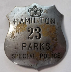 Distintivo pettorale originale CANADA 1940-1950 ONTARIO distintivo polizia CANADA - Foto 1 di 16
