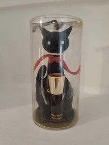 Max Factor Hypnotique perfume vintage 1/8 oz. with black velvet cat 1960s kitch - Imagen 1 de 4