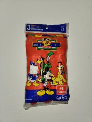 Calzoncillos Hanes 4T 1996 vintage de Mickey Mouse para niños pequeños Foto 1 de 3