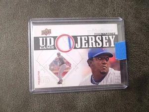2010 UPPER DECK PEDRO MARTINEZ GAME USED RELIC CARD METS RED SOX HOF - Picture 1 of 2