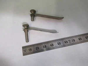 ANTICA COPPIA CLIP MICROSCOPIO DA PALCOSCENICO ERN LEITZ PARTE COME DA FOTO T3-B-28 - Foto 1 di 9