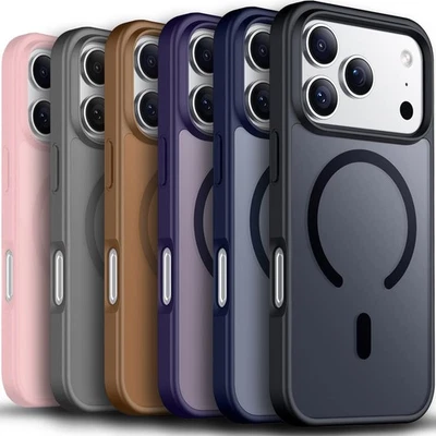 Funda para teléfono iPhone 17 Pro Max 17 Air 16 a prueba de golpes escarcha + vidrio templado Foto 1 de 4