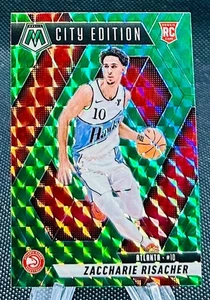 2024-25 Panini Mosaic City Edition Green Mosaic Prizm Zaccharie Risacher Rc #274 - Picture 1 of 2