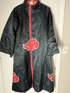Naruto Akatsuki Cloak Robe Adult Large/XL Black Cosplay Anime - Picture 1 of 4