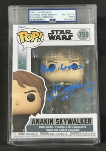 Hayden Christensen Firmado Anakin Skywalker Funko Pop Encapsulado Automático Certificado de Autenticidad PSA - Imagen 1 de 5