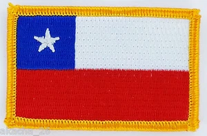 PATCH AUFNÄHER STICKEREI FLAGGE CHILE ABZEICHEN THERMOAUFKLEBER NEU FLAG PATCHE - Bild 1 von 1