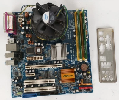 Scheda madre Asrock Conroe 1333-d667 E4400 socket 775 1gb DDR2 ram cooler fan - Immagine 1 di 2