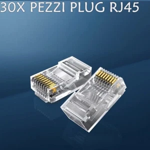RJ45 plug cavo di rete Plug LAN Plug rete Connettori plug RJ45 8P8C Plug RJ-45 - Foto 1 di 3