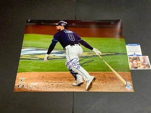 Brandon Lowe Tampa Rays Autographed Signed 16x20 Beckett COA 2020 World Series . - Picture 1 of 1
