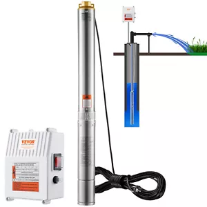 VEVOR Pompa Acqua Sommergibile Pozzi Profondi Acciaio Inox 1500 W 9,8 m³/h 108 m - Imagen 1 de 12