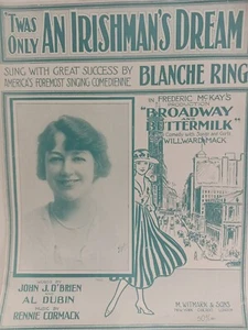 1916 'TWAS ONLY AN IRISHMAN'S DREAM Noten WEISSER RING von Cormack, O'Brien - Bild 1 von 4