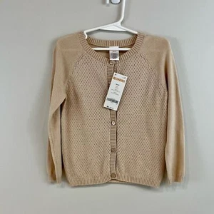 Gymboree Tan Cardigan Sweater Girls 4T - Picture 1 of 6