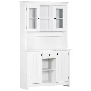71" Buffet Hutch Kitchen Pantry Coffee Bar Cabinet Microwave Stand with Storage - Picture 1 of 9