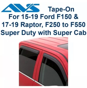 AVS Rain Guards Vent Visors Shade for 2017-2021 Ford F150 F250 F350 Extended Cab - Picture 1 of 7