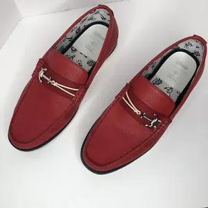 Disney Donald Duck X Call It Spring Abroad Red Loafer Boat shoe Men 9 VEGAN EUC - Picture 1 of 9