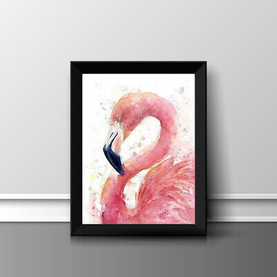 Flamingo Print Picture Poster Wall Art Home Decor Unframed Gift A4 New Animals • 4.24£