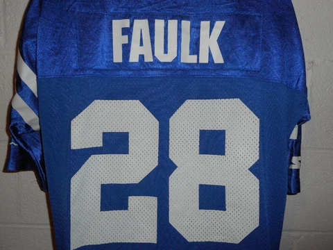 Vintage Starter 1995 #28 Marshall Faulk Indianapolis Colts Jersey Cover