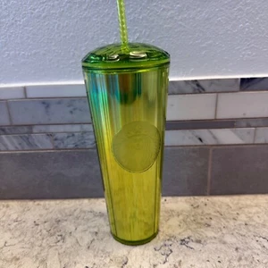 Starbucks Lime Kaleidoscope Domed Lid Venti Cup. Lime Green iridescent finish - Picture 1 of 7